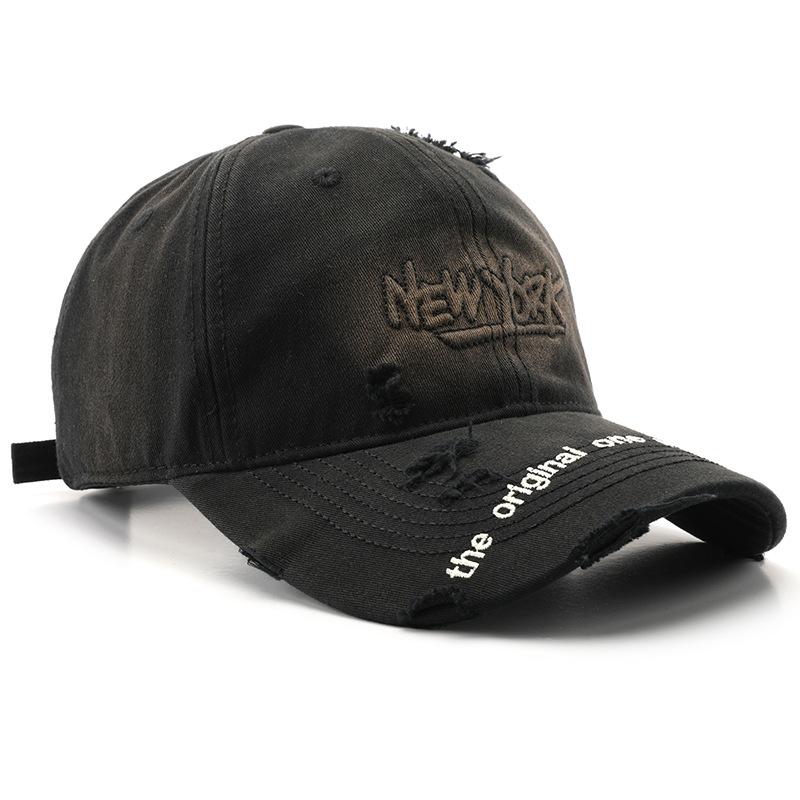 Women's hat with letter embroidery, outdoor men's baseball cap for sun protection and shade