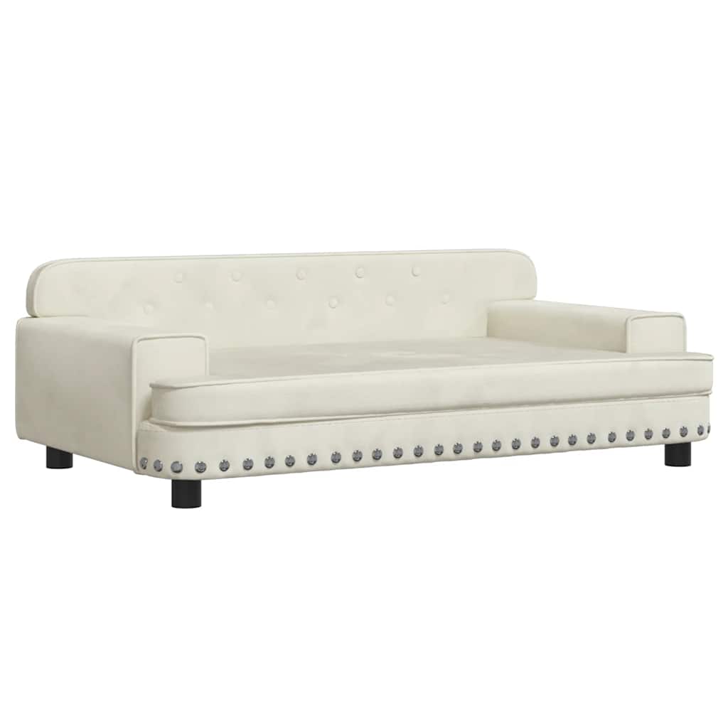 Dog Bed Cream 90 x 53 x 30 cm Velvet