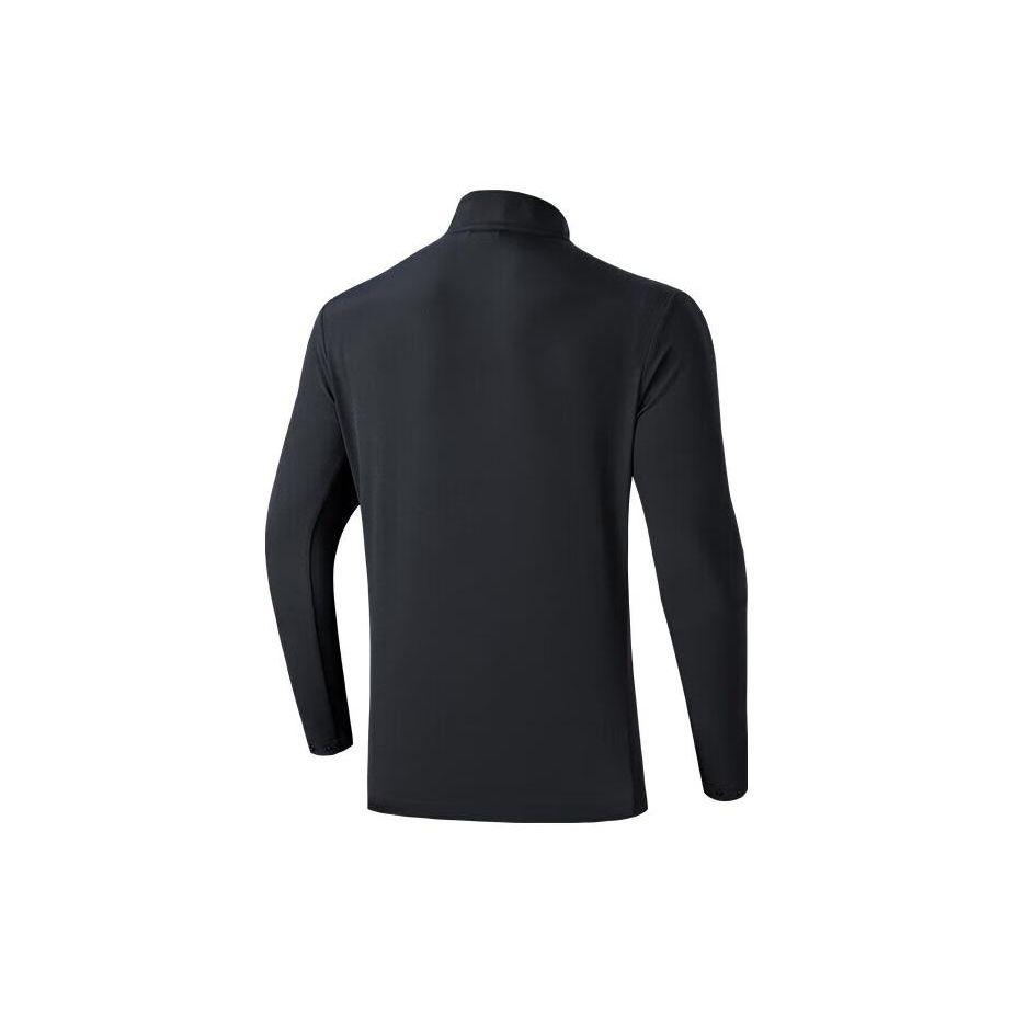 Anta Training Series с логотипом и принтом, однотонная куртка на молнии с капюшоном, мужские куртки, черные 152317628-3