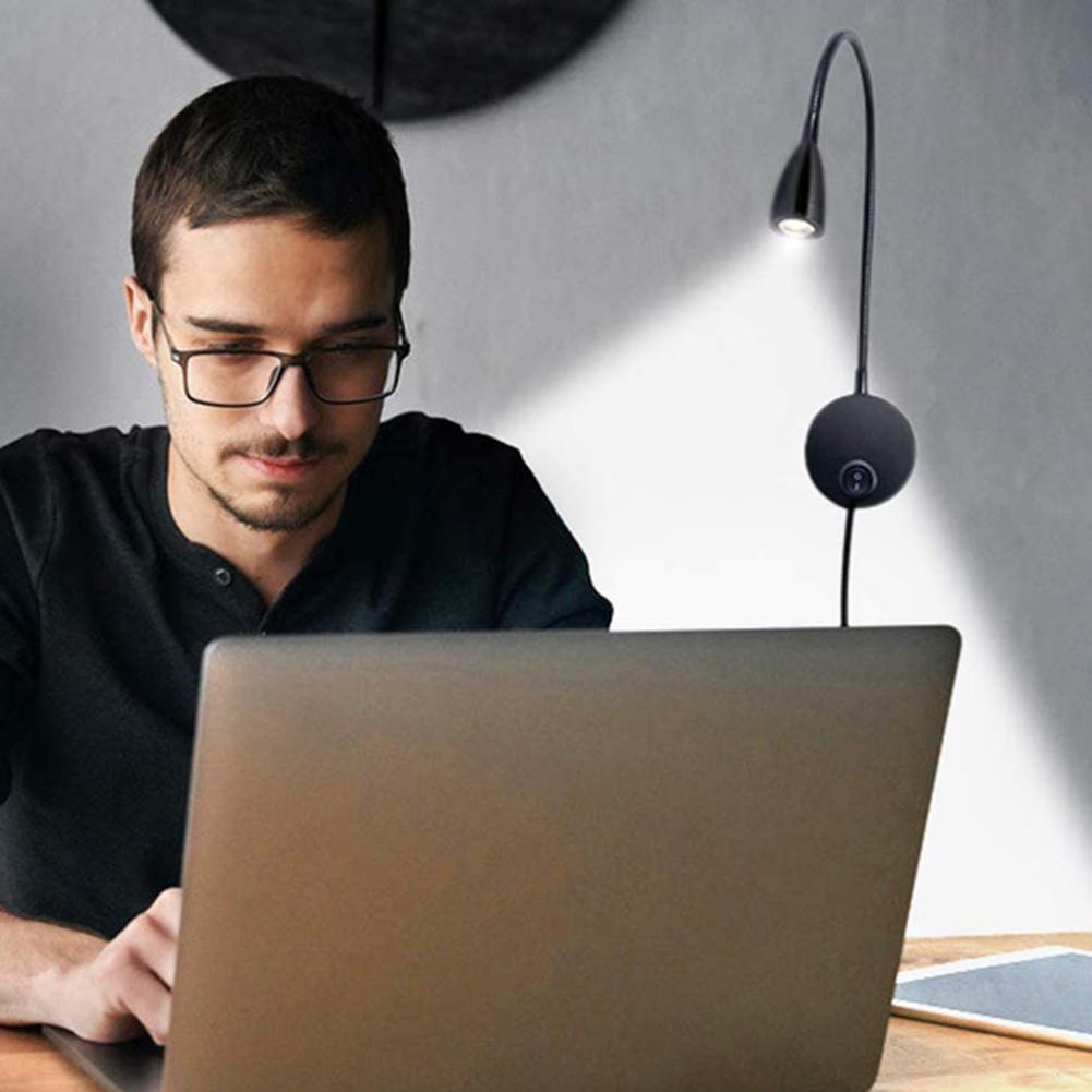 Gooseneck LED Reading Wall Lamp Adjustable Wall Mounted Bedroom Night light Wall Lamp Sconces Study LED Book Night light