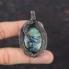 Labradorite Pendant Copper Wire Wrapped Jewelry Gemstone Pendant Handmade Labradorite Jewelry Wire Wrapped Pendant Copper Pendant For Gift
