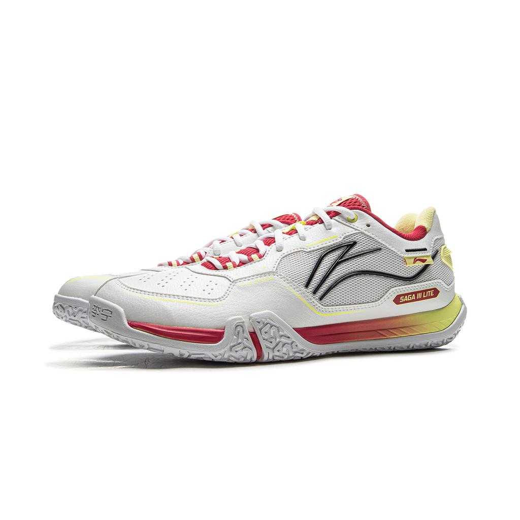 Li Ning Амортизирующие Нескользящие Износостойкие Низкие Бадминтонные Кроссовки Унисекс Серый Красный AYTV003-3