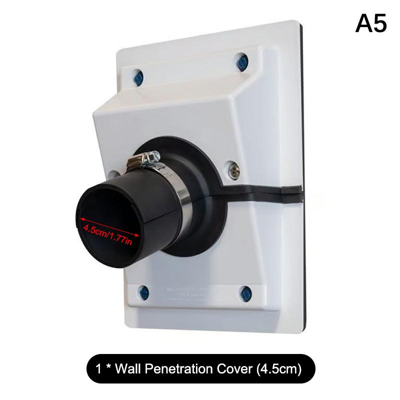 Комплект для прохода через стену и крышка для трассы Оборудование для ОВКВ Сплит-система Регулируемая гильза для трассы кондиционера для внутреннего/наружного блока, Комплект соединителей для водосточного желоба