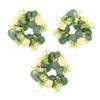 Rose Flower Wreath Candle Decoration Faux Greenery Desktop Candle Ornament  Celebration Setting