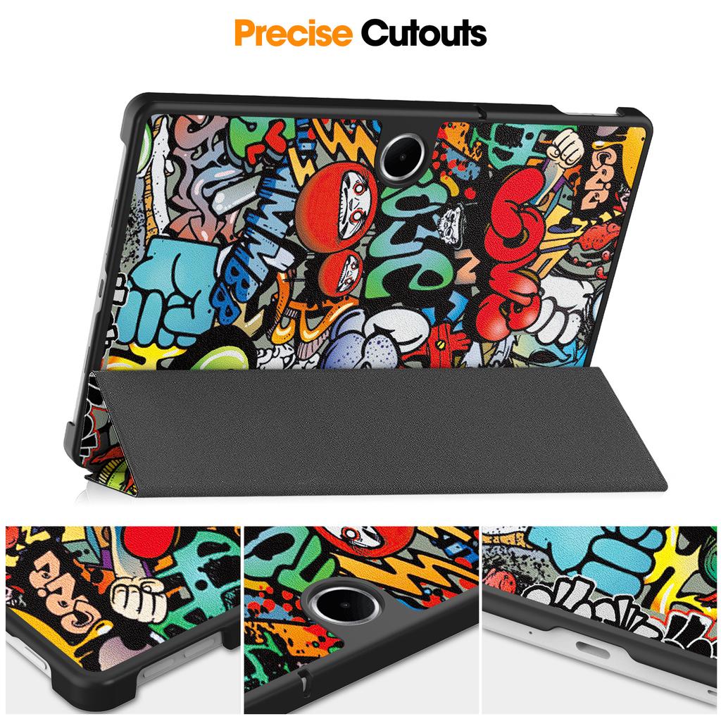 Для Oppo Pad SE/OnePlus Pad Lite Чехол с принтом из кожи, подставка, чехол для планшета