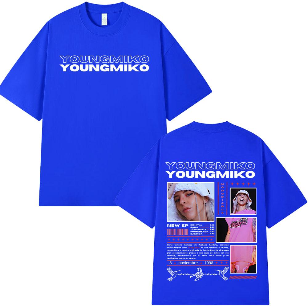 Rapper Young Miko Att Album Tshirt Tour Merch Short Sleeve Tee Shirt Unisex Women Clothes Loose Cotton Tshirts Streetwear Unisex
