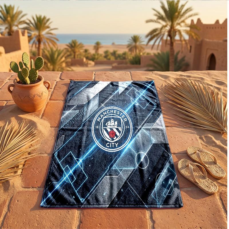 Manchester City Print Microfiber Beach Towel Quick Dry Absorbent Large Towel For Beach Swimming Travel