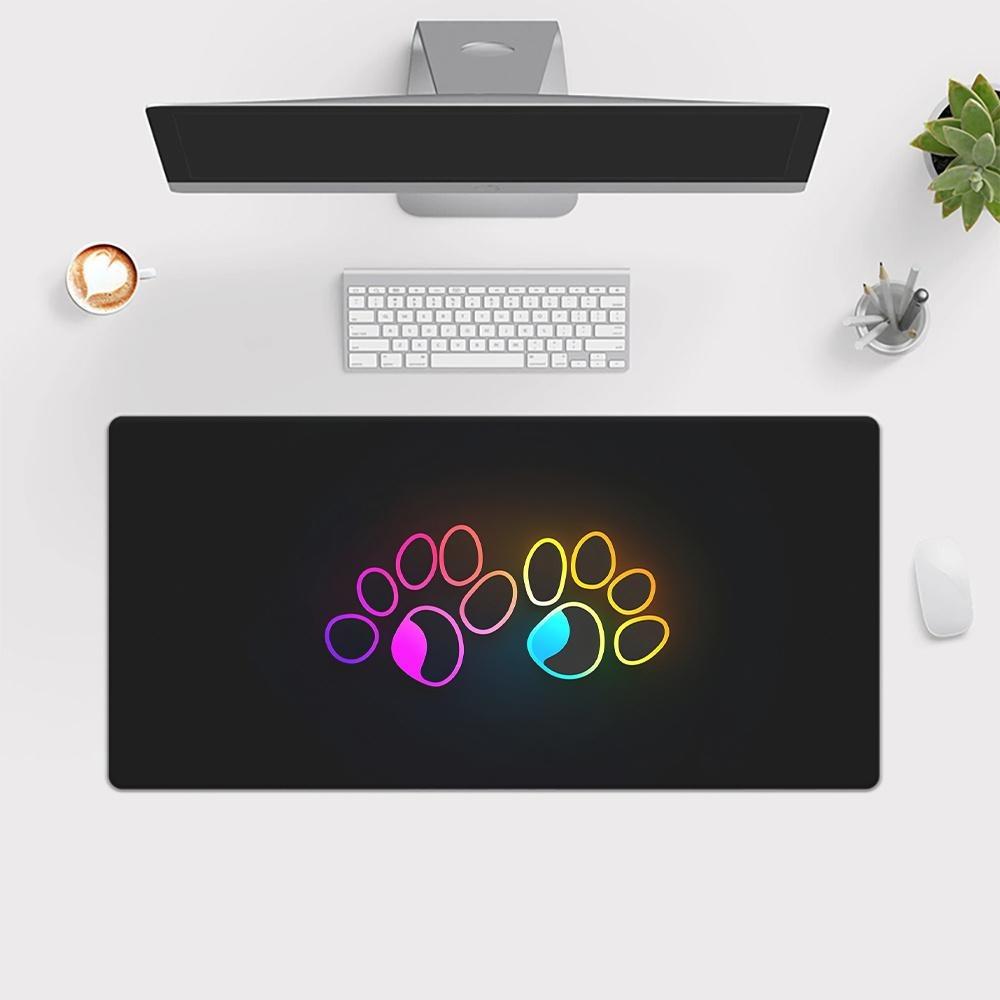 Cute Dog Paw Print Mouse PadWith HighDefinition Printed Surface Suitable For Keyboard Game And Mouse Use Alfombrillas Gaming