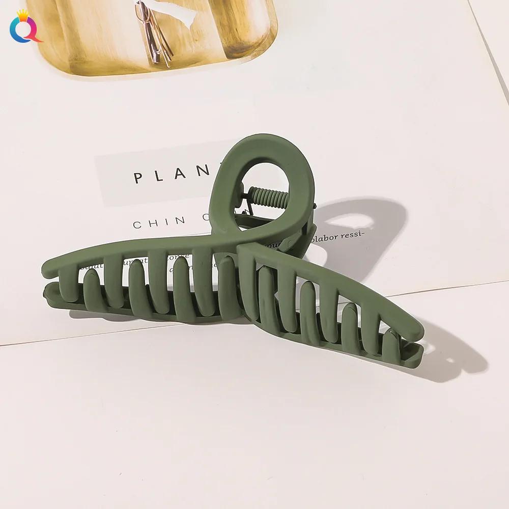 1pcs 11cm Women Cross Frosted Hairpin Fashion Elegant Hair Shark Clip Large Hair Claw Clips Girls Korean Hair Accessories