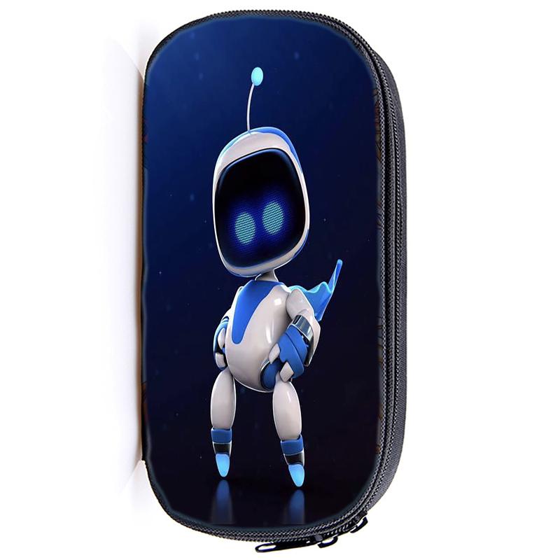 Пенал для карандашей Astro Bot Astronaut с застежкой-молнией, сумка-карандаш, функциональный портативный пенал с застежкой-молнией, канцелярские принадлежности для студентов