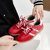 Красные женские туфли Forrest Gump 2025 года, кожаные, на плоской подошве, универсальные, повседневные, для серфинга, спортивная обувь