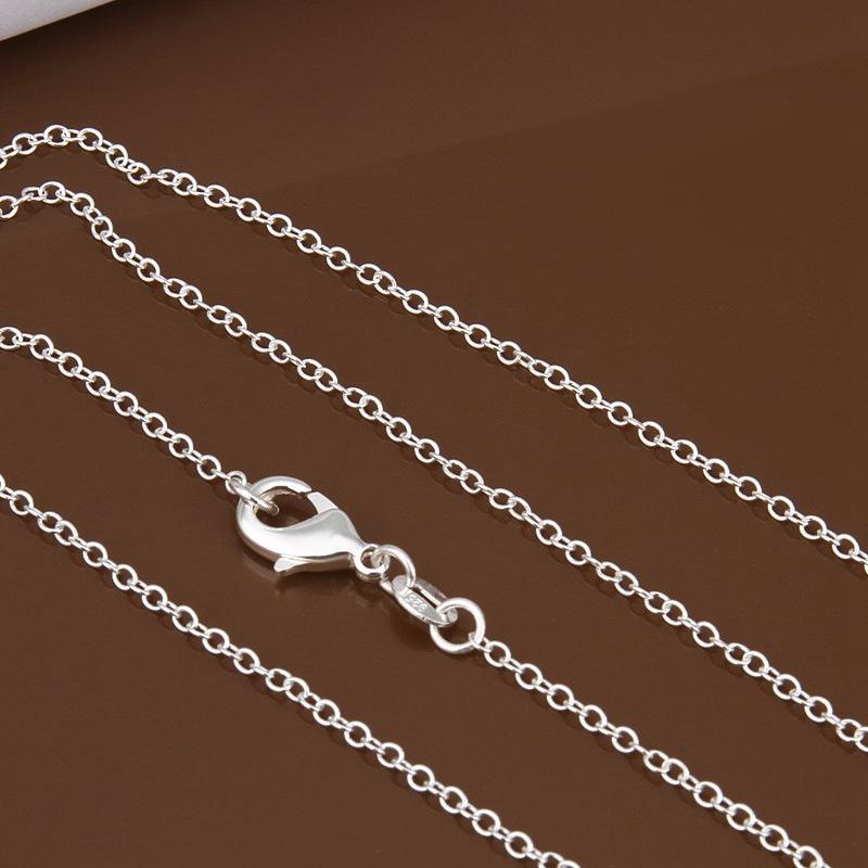 Cross Chain Thin Chain 925 Silver Plated Chain Pendant with Chain Fashion Necklace