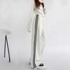 2024 Женские осенние свободные спортивные штаны прямого кроя с модной боковой полосой