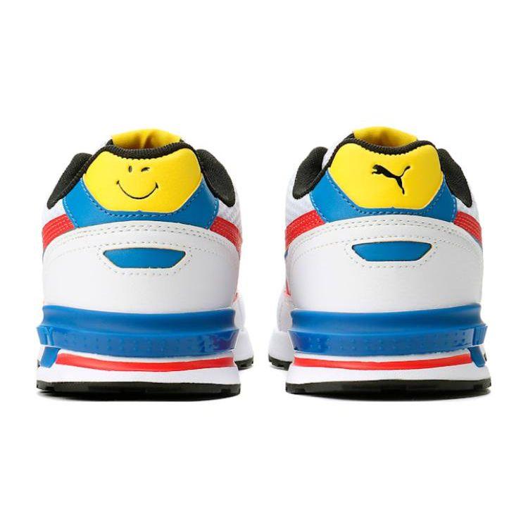 SmileyWorld x Puma Graviton Кроссовки для детей старшего возраста Белый/Красный/Ярко-желтый/Королевский 384491-01