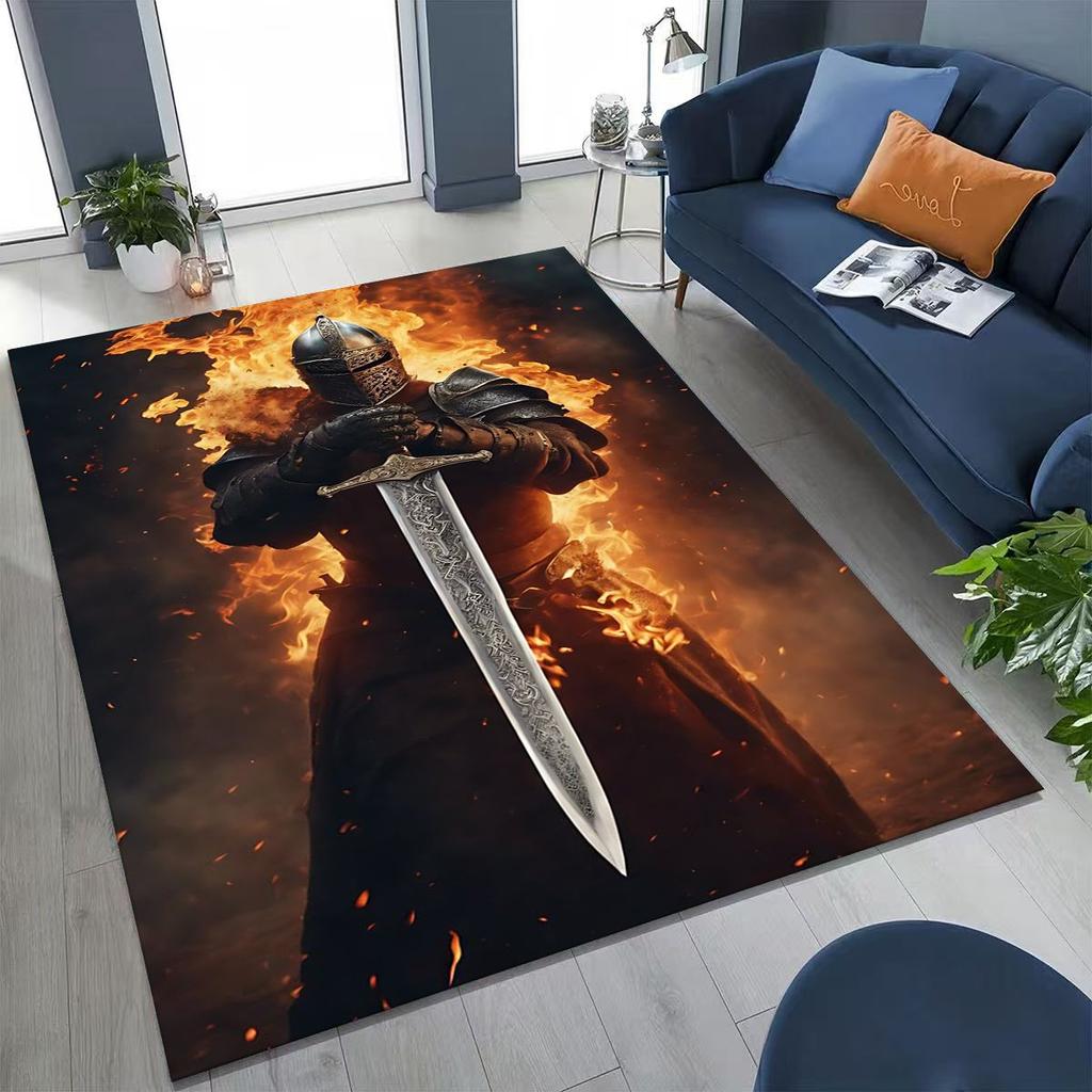 Тамплиер Рыцарь Крови Честь Святой Крестоносец Мультяшный Ковер для Спальни Гостиной Дивана Дома Декор Придверный Коврик, Детский Игровой Нескользящий Напольный Коврик