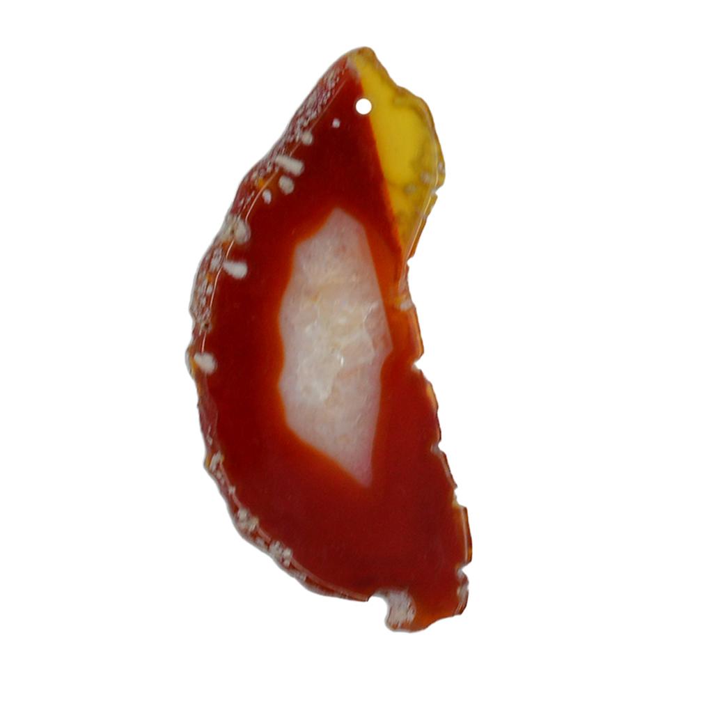 6 Piece Irregular Shape Agate Quartz Slice Pendant Charms For Jewelry Making