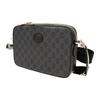 Gucci GG Monogram Canvas Messenger Crossbody Bag In Black For Unisex Daily Use