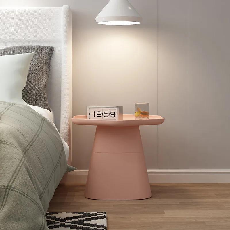 Korean Luxury Bedside Table Bedroom Unique White Modern Nightstands Kawaii Minimalist Armoires De Chambre Office Furniture