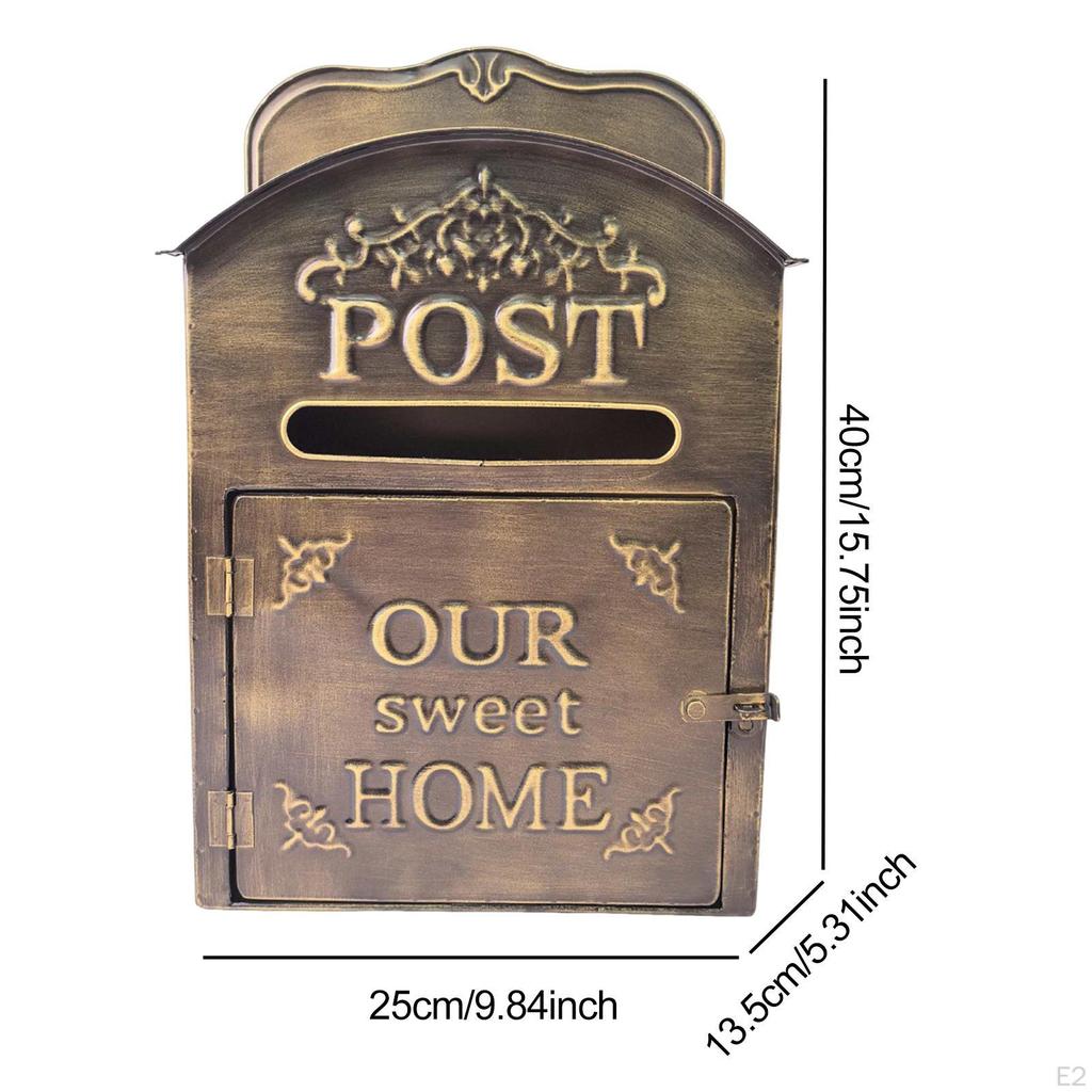 Настенный почтовый ящик Почтовый ящик Премиум Практичный Легко установить Винтажный Декоративный для двора