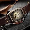New Men's Mechanical Skin with Riveted Buckle Fashion Men's Bronze Watch