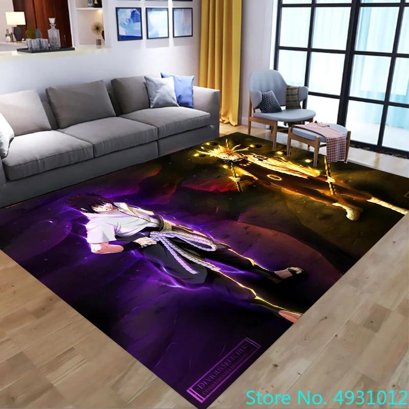 Bathroom Carpet Anime Uzumaki Naruto Cartoon Plush Rug Living Room Floor Mat Kitchen Bedroom Washable Non-slip Door Mats