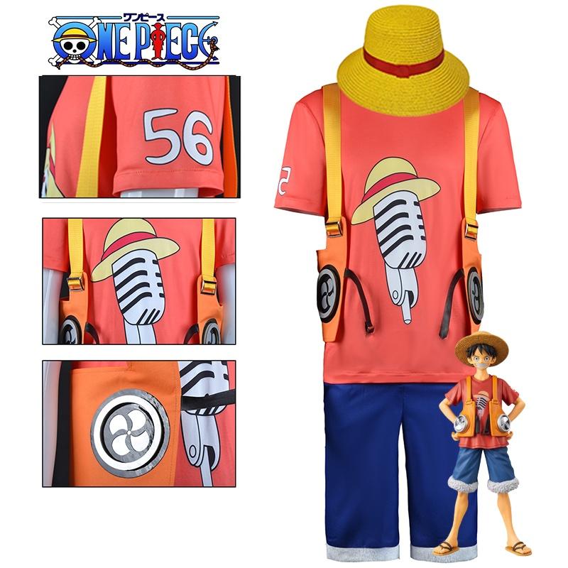 Костюм Косплей Луффи из Фильма Красный One Piece для Детей и Взрослых