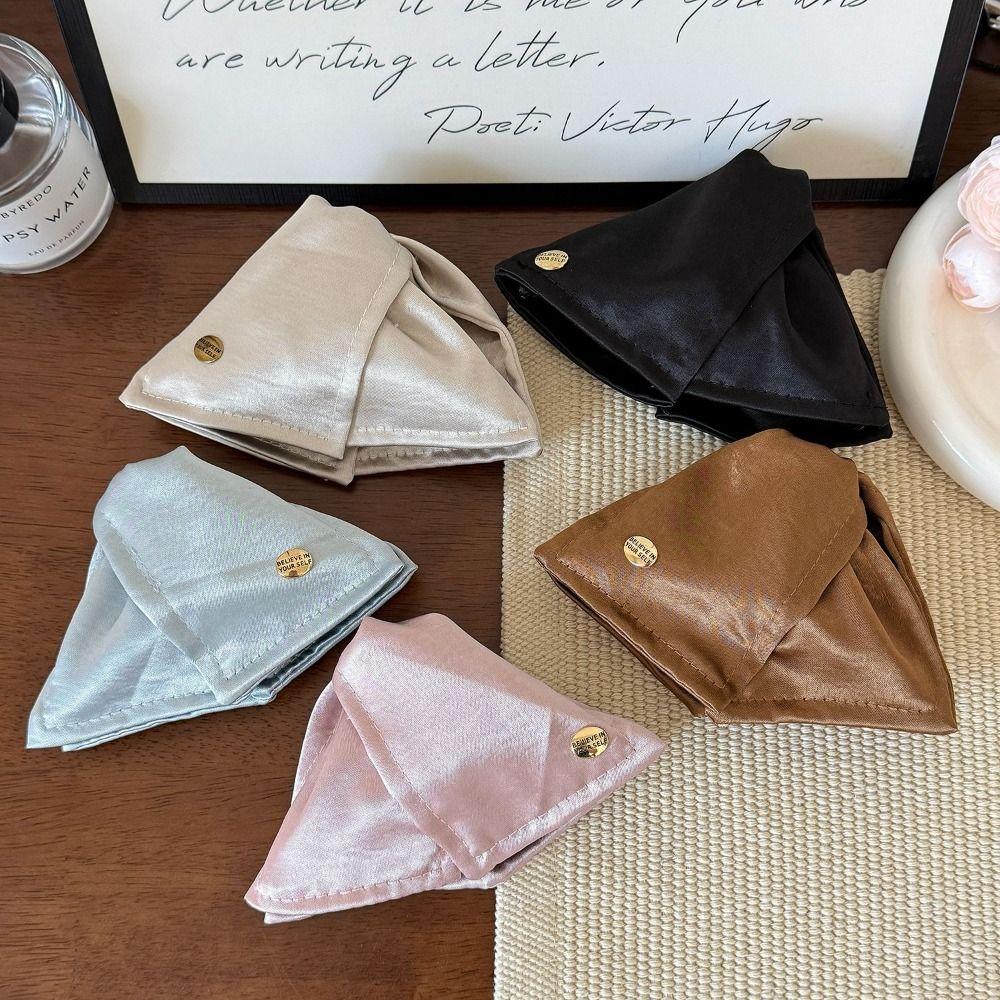 Satin Cloth Shark Clamp Simple Shell Hair Accessories Fashion Ponytail Hair Clip  Back of Head