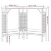 VidaXL Corner Pergola with Bench Impregnated Pine Wood
