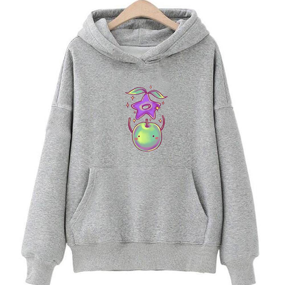 Stardew Valley Junimo Pattern Hoody Women Fashion Long-sleeve Sweatshirts Cute Cartoon Graphic Hoodie Comfortable Casual Tops