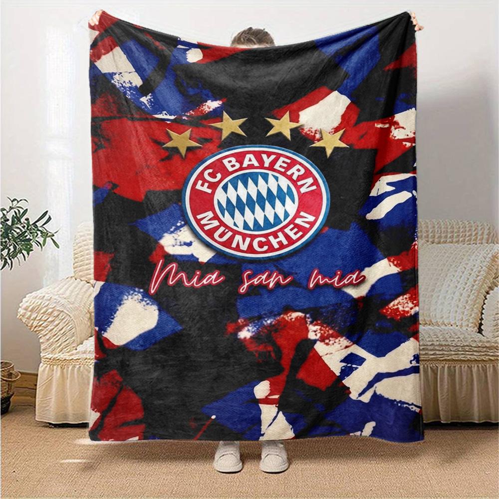 Fc Bayern München Print Flannel Blanket High Quality Warm Comfortable Cover for All Seasons Perfect for Gifts Home Decor