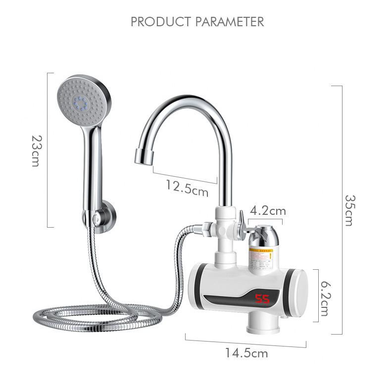 Мгновенный электрический кран для горячей воды: Кухонный и душевой смеситель быстрого нагрева двойного назначения