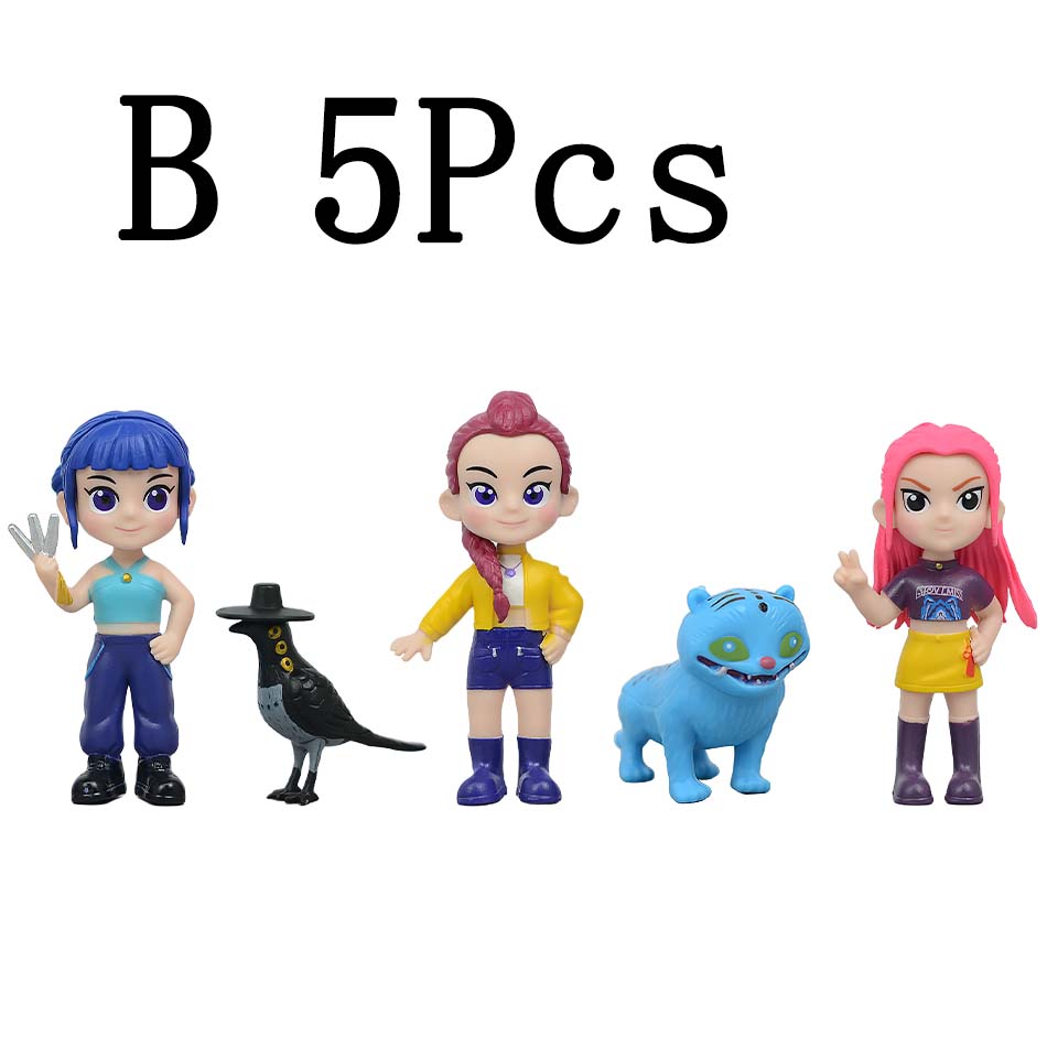 Hot Kpops Devil Hunter Rumi Zoe Mira Anime Polyvinyl Chloride Character Collection Desktop Trinkets Childrens Gift