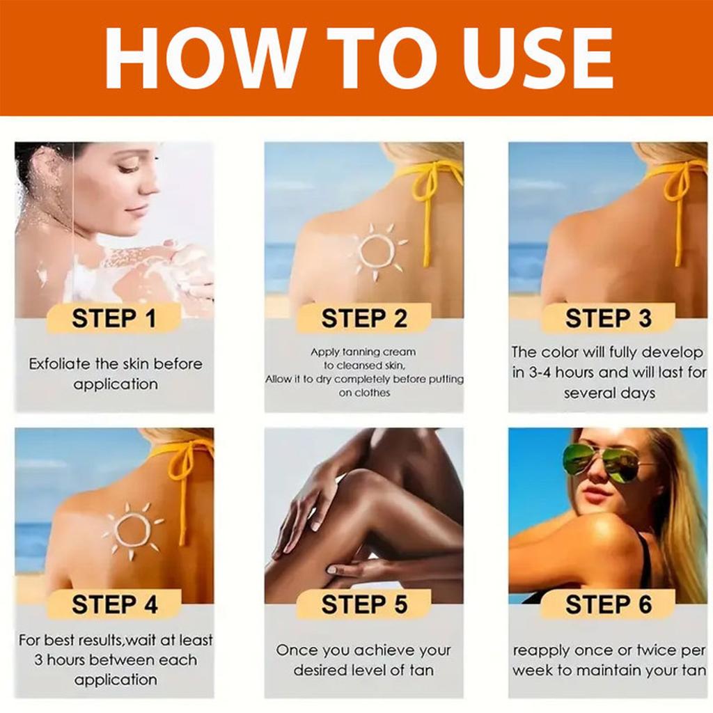 Tanning Gel,Intensive Tanning Gel, Tanning Gel For Tanning Bed Lasting Waterproof For An Amazing Tan For Body And Face(30G)