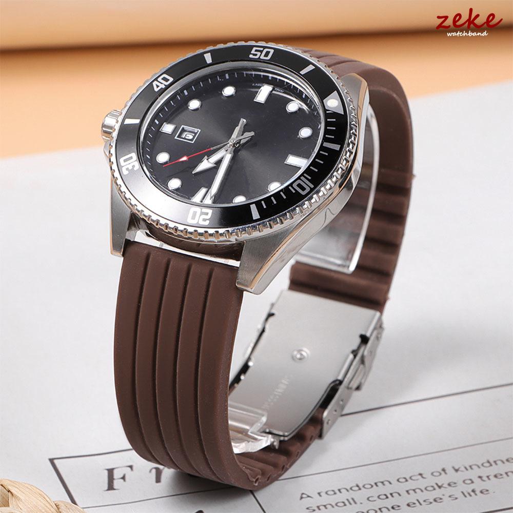 Премиальный резиновый силиконовый ремешок для часов Универсальный водонепроницаемый спортивный ремешок со складной застежкой 18/20/22/24 мм для браслета Seiko Аксессуары