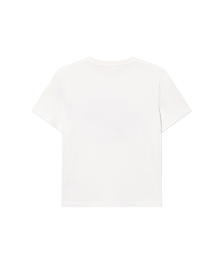 COVERNAT WOMAN Clover Graphic Short Sleeve T-Shirt Off White