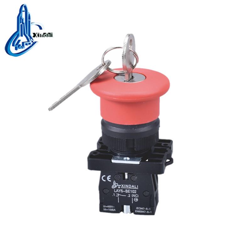 Mushroom Head Emergency Stop Switch ZB2/XB2 542/545 Rotary Reset Elevator Button BE102