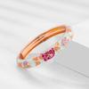Hanfu Accessories Filigree Enamel Bangle Cheongsam accessories Hollow Out Peony Bracelet  Girls