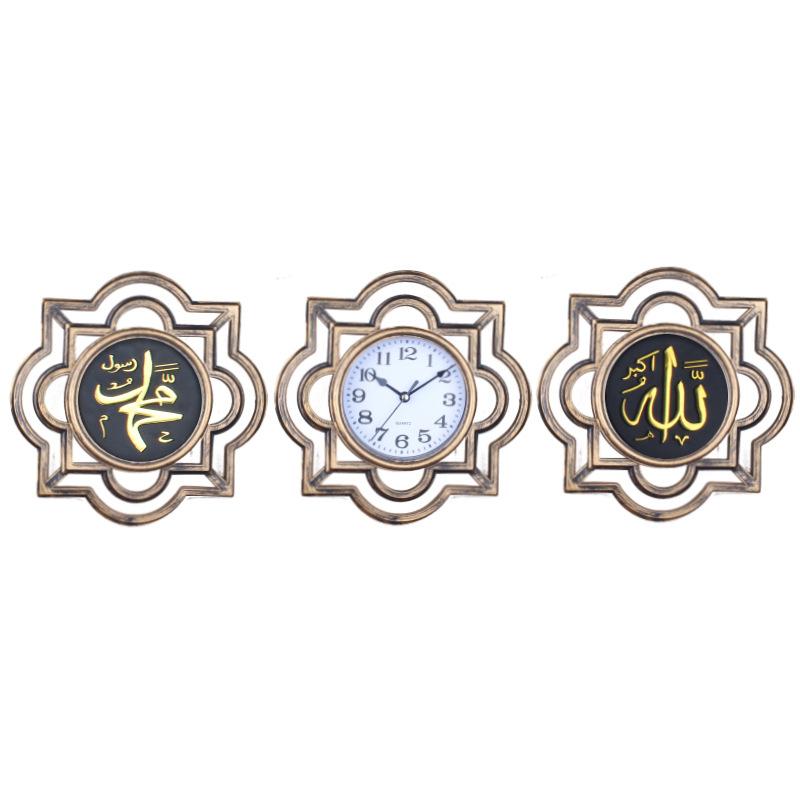 Современные антикварные домашние световые роскошные украшения Настенные часы с четким шрифтом Кварцевые часы Рамка Полый дизайн Часы времени путешествий