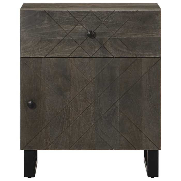 VidaXL Bedside Table Black 50x33x60 Cm Solid Mango Wood, Side Table, Bed Cabinet, Side Table for the 4017692