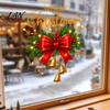 Holiday Ornament Stickers Nutcracker Soldier/Bow Window Static Decals, Waterproof PVC Christmas Stickers, Wall Decals Reusable for Glass Doors