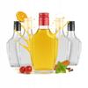 NOBEL Glass Bottle 250ml for Juice, Liqueur, Moonshine, Wine, Alcohol + Cap