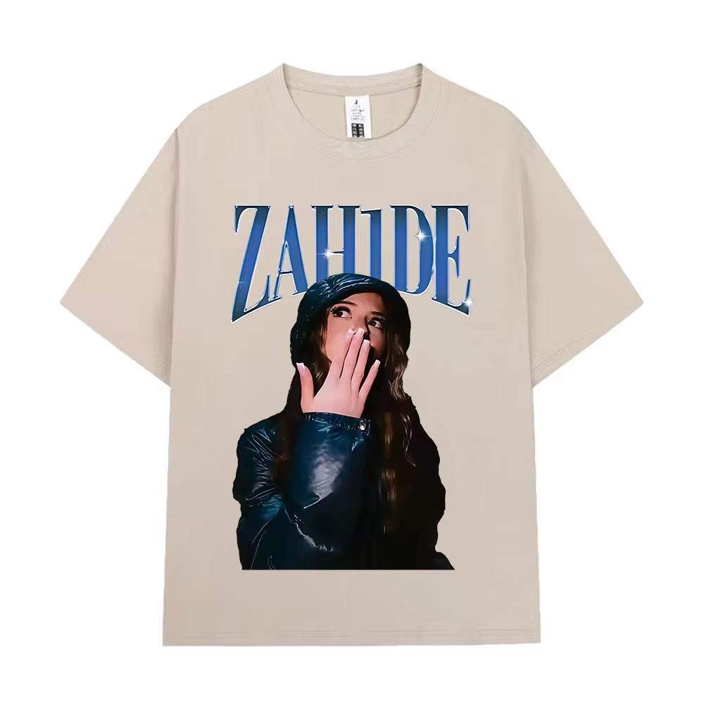 Zahide Merch Модная унисекс футболка с графическим принтом, высококачественный чистый хлопок, свободный крой, короткий рукав, стиль Харадзюку, для женщин и мужчин