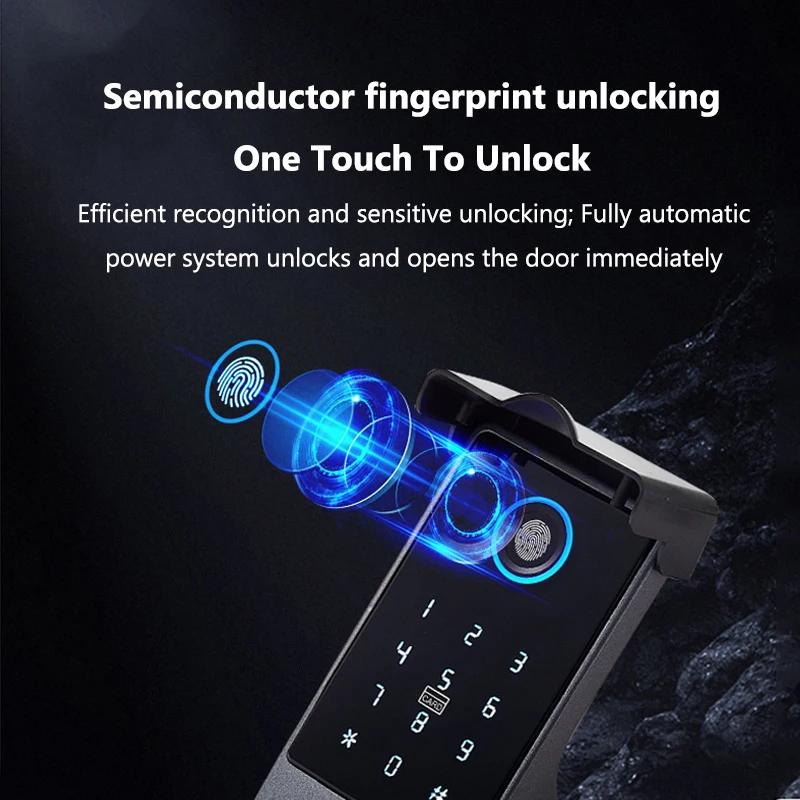 Умный замок TTLock версии Встроенный шлюз Tuya Отпечаток пальца+Пароль+Ключ+IC-карта Удаленное управление разблокировкой Электрические накладные замки