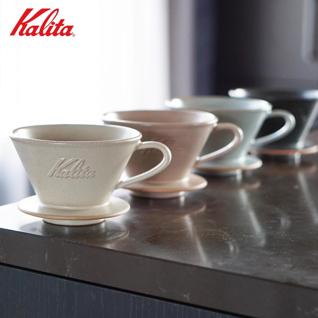 Kalita Kalita Coffee Dripper Mino Ware High Heat Retention Ceramic For People DACHI KalitaMI 155 Sand Beige Wave Series Made In Japan Drip Utensil For