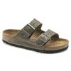 Шлепанцы Arizona Soft Footbed Маслостойкая кожа Regular женско-мужские Faded Khaki на широкую стопу маслостойкая кожа (1019313)