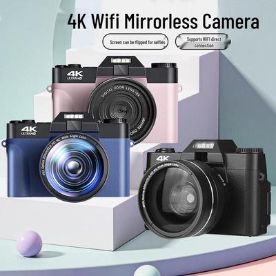 Ретро беззеркальная DSLR камера 4K HD 75 МП с широкоугольным фильтром
