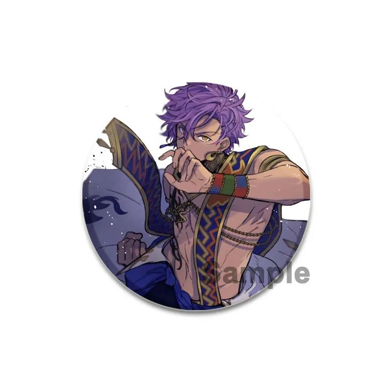 32/44/58mm Ensemble Stars Idol Brooch Round Cartoon Cosplay Badge Adonis Otogari Icons Lapel Pins for Backpack Gift Accessory