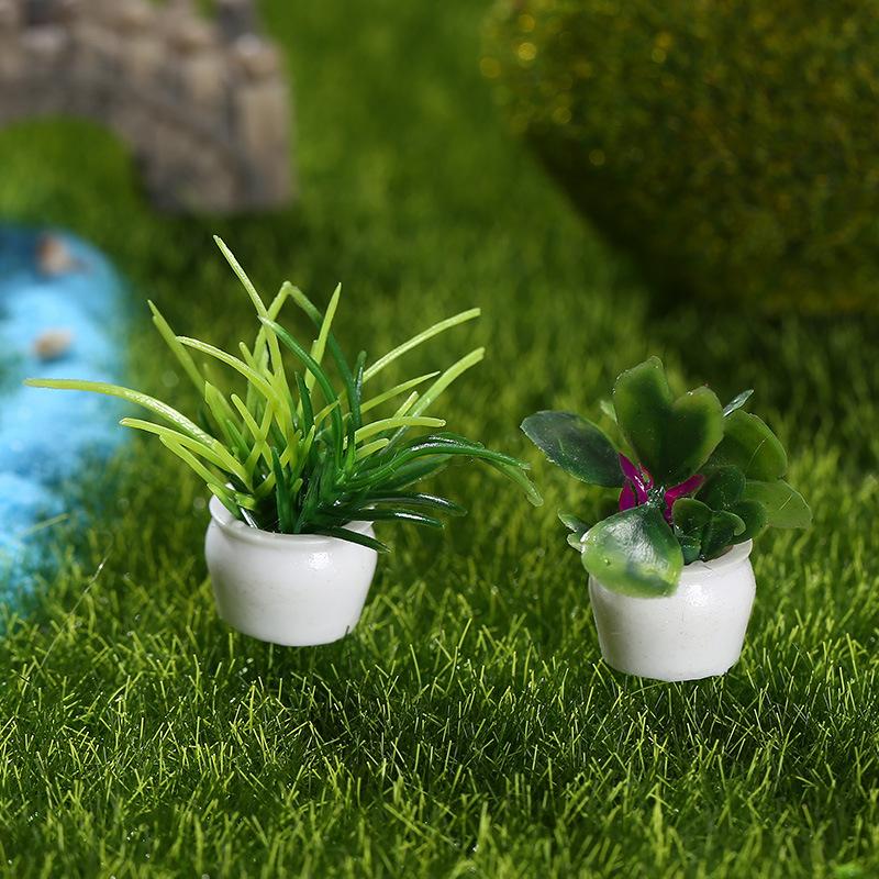 Miniature Plant Models of Simulated Potted Plants Finished Round Art Landscape Micro-landscape Ornaments
