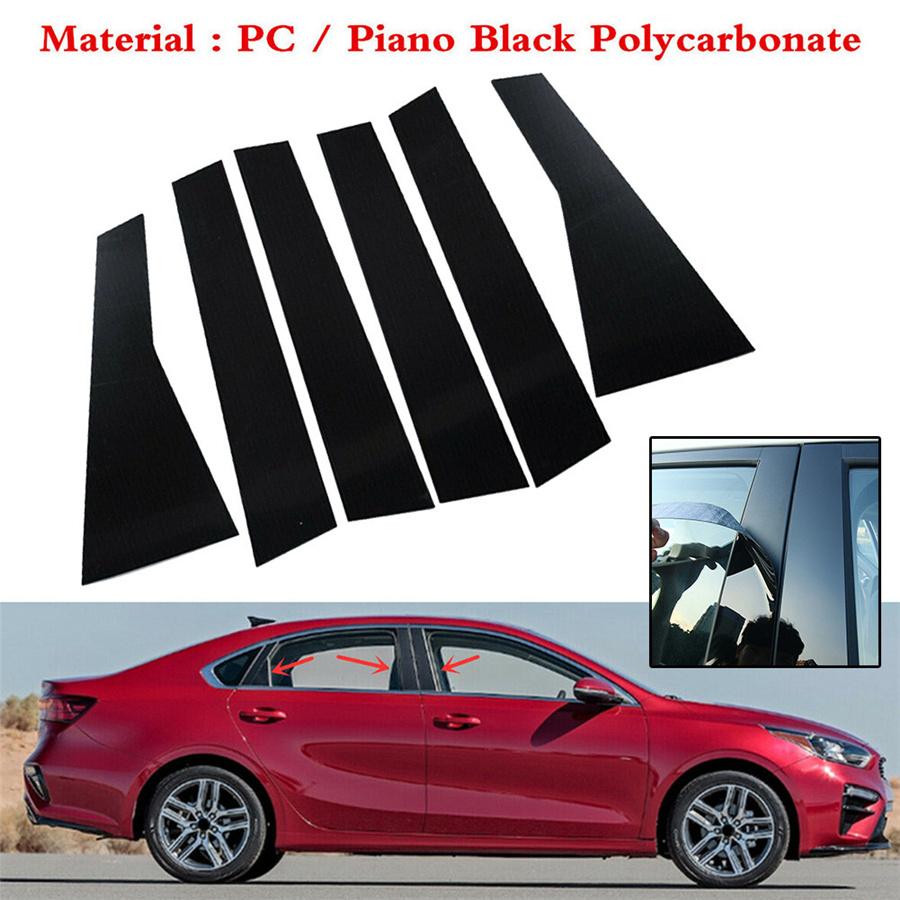 Для Kia Forte 2019-2021 ПК Накладка на центральную стойку бокового стекла двери Черная