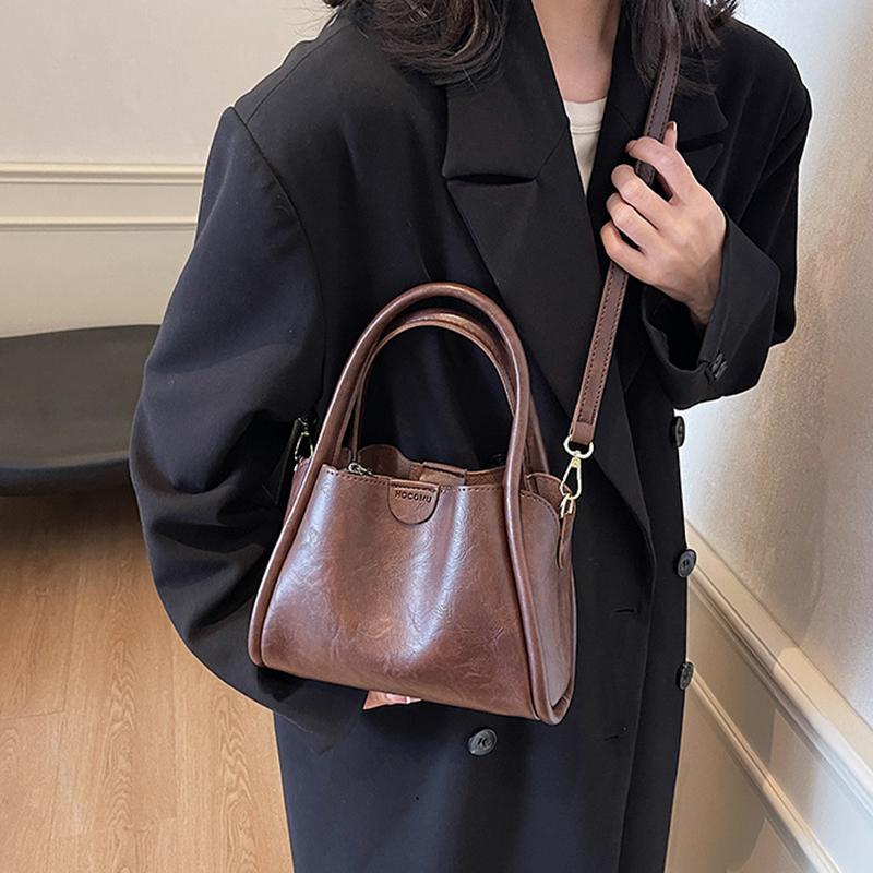 Женская новая сумка через плечо однотонная из искусственной кожи, модная повседневная сумка кроссбоди CLE